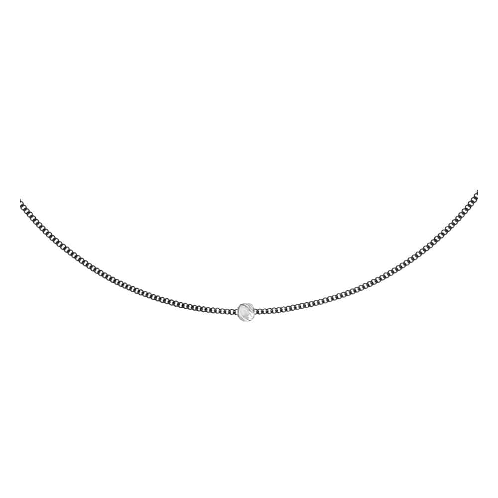 Black Chain SR Necklace ( S 925 )